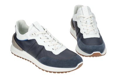 ECCO ECCO ASTIR HERRENSCHUHE - SPORTLICHE HALBSCHUHE - SCHNÜRSCHUHE BLAU NEU