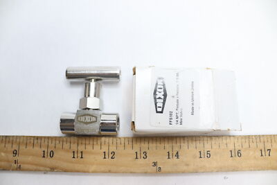 Dixon Female to Female Mini Needle Valve 316 Stainless Steel 1/4''-18 NPTF FFS102