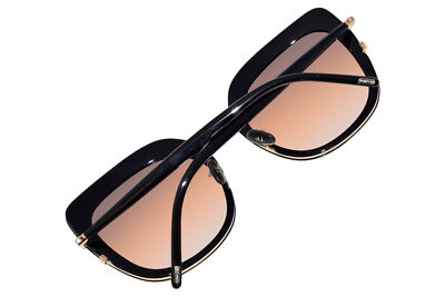 Pre-owned Tom Ford Virginia Tf945 01b Sunglasses Women's Black/rose Gold/grad Smoke 55mm In Gray