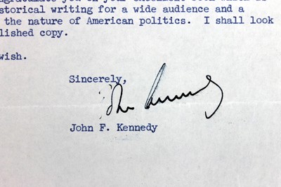 John F. Kennedy Signed 1958 2 Page Letter Discussing Al Smith BAS #A86830