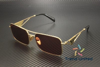 PRADA PRADA PR A52S 5AK08S GOLD DARK VIOLET 56 MM WOMEN'S SUNGLASSES