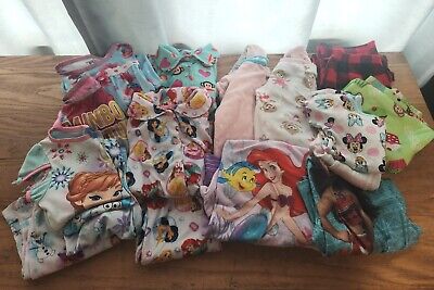 Huge Lot Of 11+ Girls 4T Pajamas and Nightgowns All Seasons-Some Disney