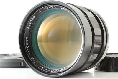 ★良品★ミノルタ MINOLTA MC Rokkor-PF 100mm F2 Near MINT+++】 Minolta MC Tele Rokkor PF 100mm f2 MF Lens MC MD SR