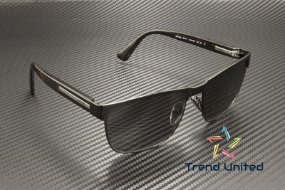 Pre-owned Prada Pr 66zs 1ab09g Black Polar Grey Gradient Polarized 58 Mm Men's Sunglasses