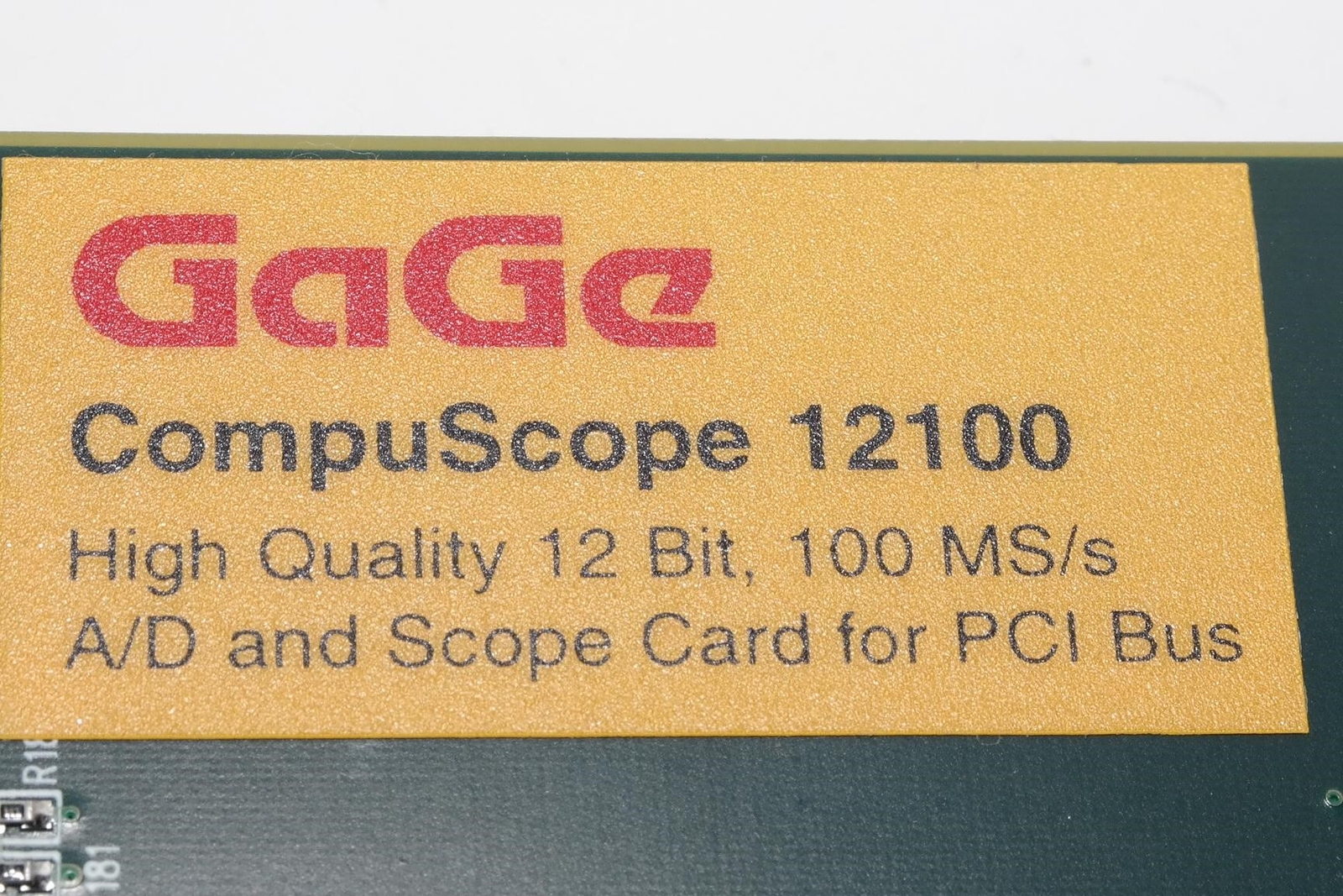 HIGH QUALITY GAGE COMPUSCOPE 12100 CS12100 12 BIT 100 MS/S A/D & SCOPE CARD PCI