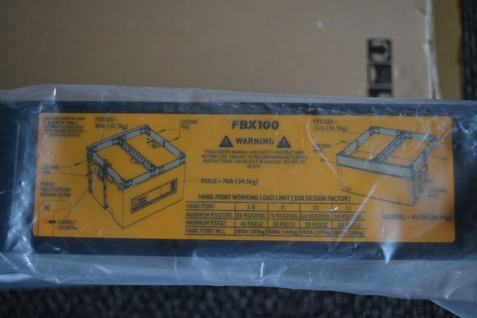 EAW FBX100 FLY BAR FOR RADIUS SERIES RSK208L / RSK12 - 3-WAY SELF-POWERED - NEW