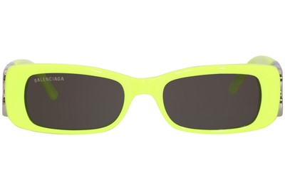 Pre-owned Balenciaga Bb0096s 008 Sunglasses Women's Yellow/silver/grey Lenses 51mm In Gray