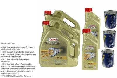12L Olio Motore castrol edge 5W-40 3x mannol Motor Doctor Additivo