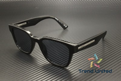 Pre-owned Prada Pr A04s 16k07t Black Blue Vintage 52 Mm Men's Sunglasses