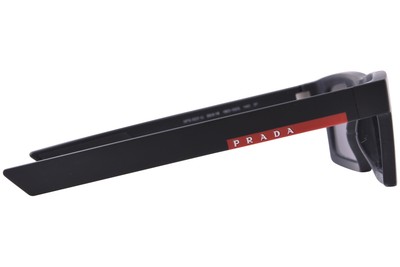 Pre-owned Prada Linea Rossa Ps 02zsu 1bo02g Sunglasses Men's Black/grey Polarized 55mm In Gray