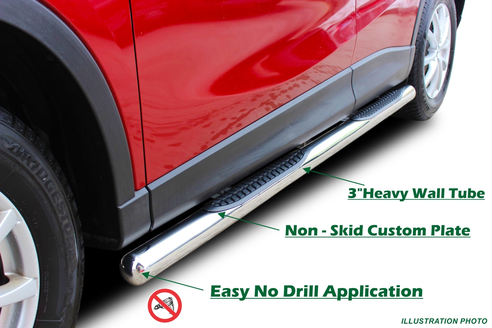 Luxury Chrome Side Steps Bars Running Boards for Nissan XTrail T32