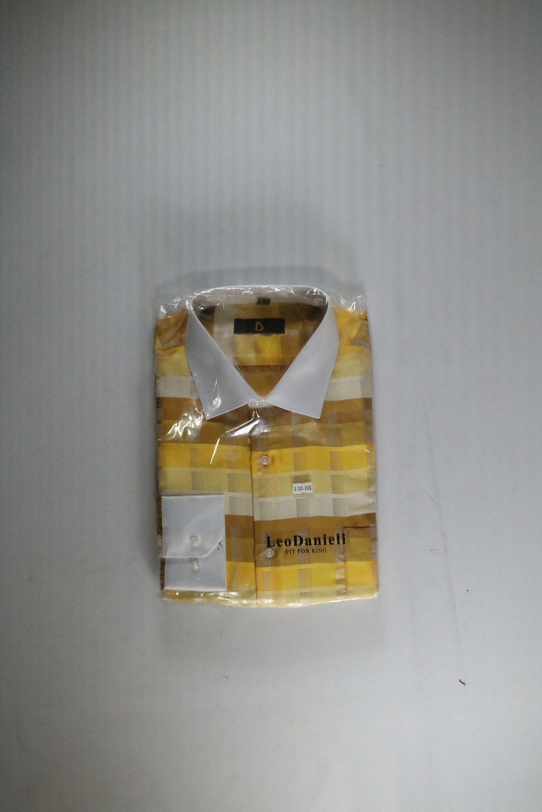 Men's Leo Danieli Yellow Button Down Shirt Size 17.5 36/37