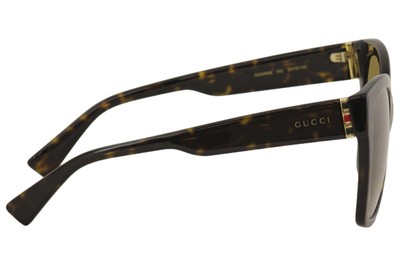 Pre-owned Gucci Women's Web Gg0459s Gg/0459/s 002 Havana Fashion Butterfly Sunglasses 54mm In Brown
