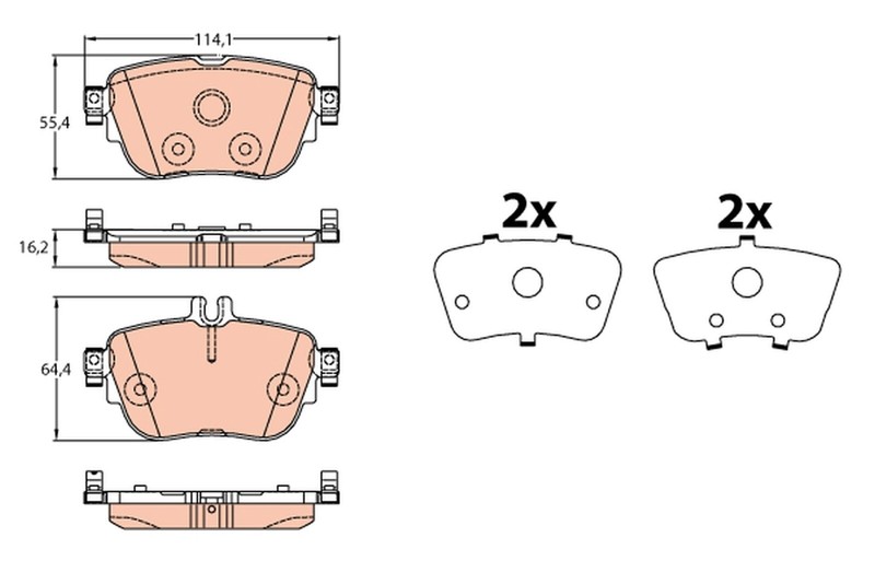 Trw Bremsbelagsatz Scheibenbremse Gdb2155 FÃ¼R Mercedes Klasse W213 A238 Model