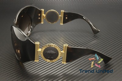 Pre-owned Versace Ve4462 108 13 Havana Brown Gradient 58 Mm Women's Sunglasses