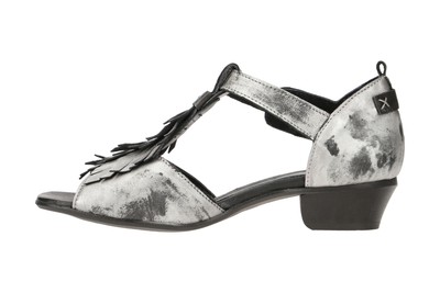 CHARME CHARME SCHUHE 0762 GRAU DAMEN SANDALE SANDALETTEN 0762-02 NEU