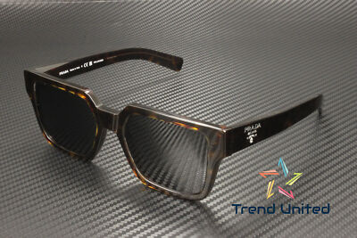 Pre-owned Prada Pr 03zs 2au08g Tortoise Black Polarized 54 Mm Men's Sunglasses In Polar Black