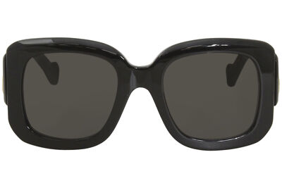 Pre-owned Balenciaga Extreme Bb0069s 001 Sunglasses Women's Black/grey Lenses Square 53-mm In Gray