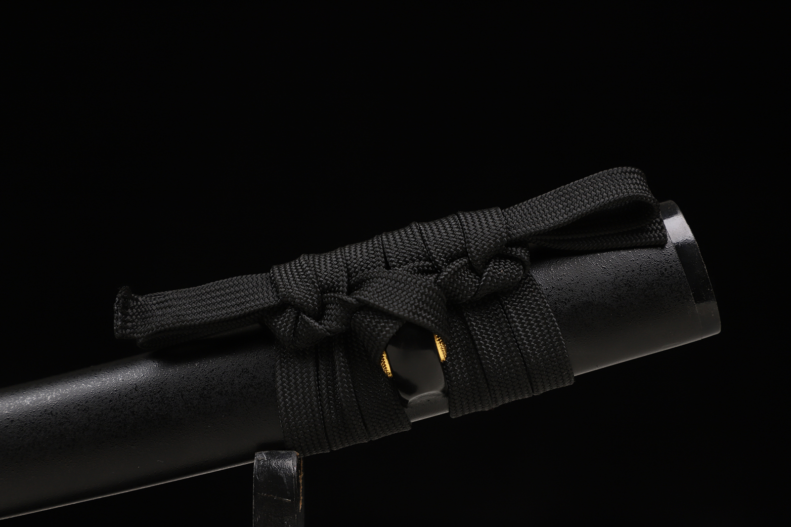 Black T10 Steel Clay Tempered Japanese Samurai Short Sword Real Hamon 20'' Tanto