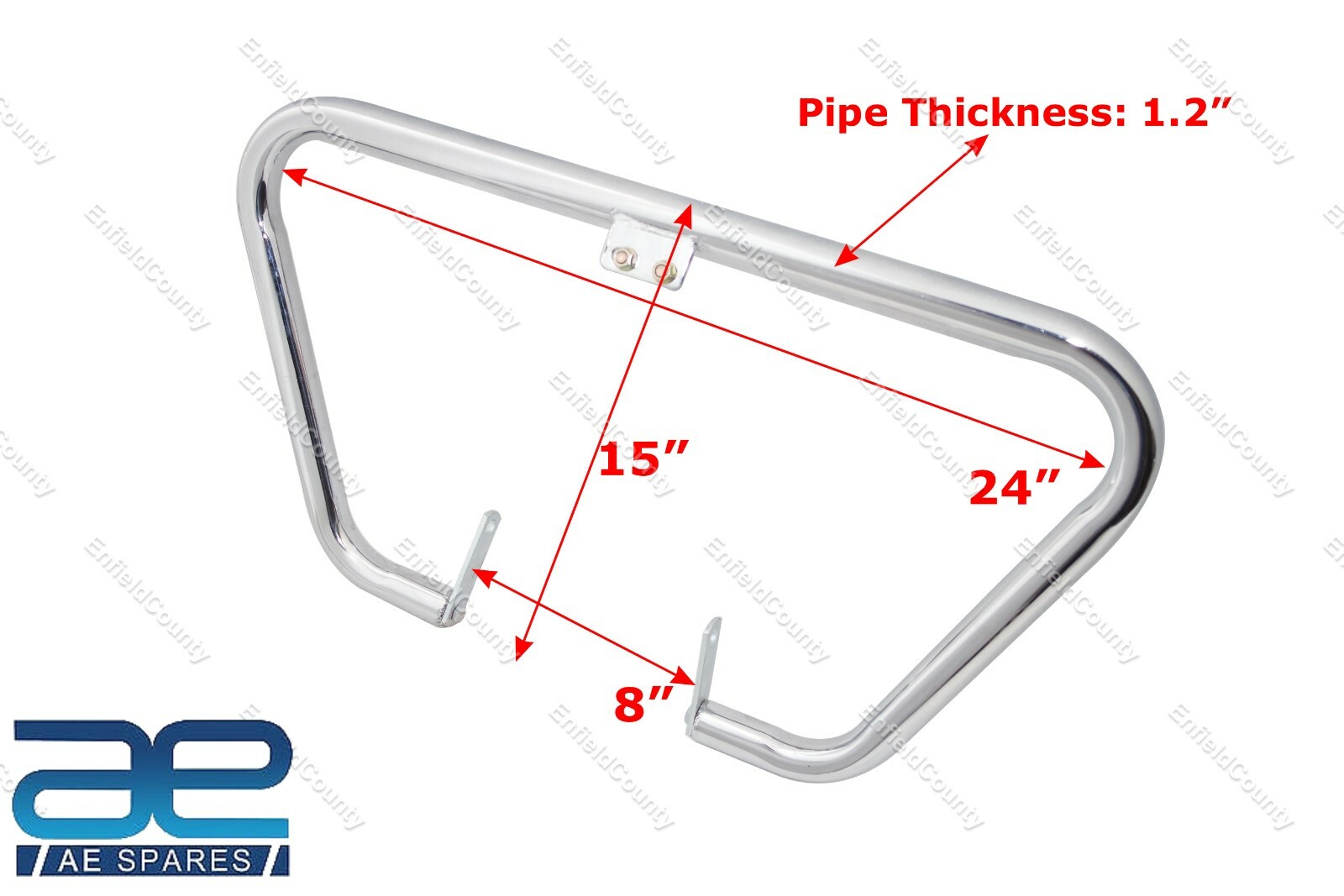 Engine Crash Bar Leg Guard Steel Chrome For Royal Enfield Meteor 350cc 