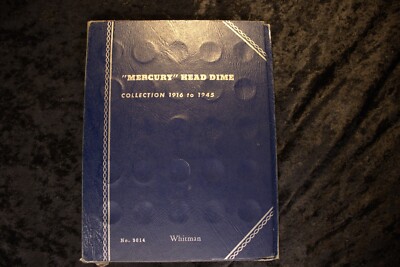 Mercury dime partial set of 37 different coins in a Whitman album
