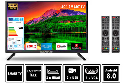 Elements Fernseher LED Android Smart TV 40