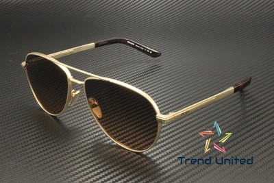 Pre-owned Prada Pr A54s Vaf50c Matte Pale Gold Brown Gradient Grey 60 Mm Men's Sunglasses In Gray