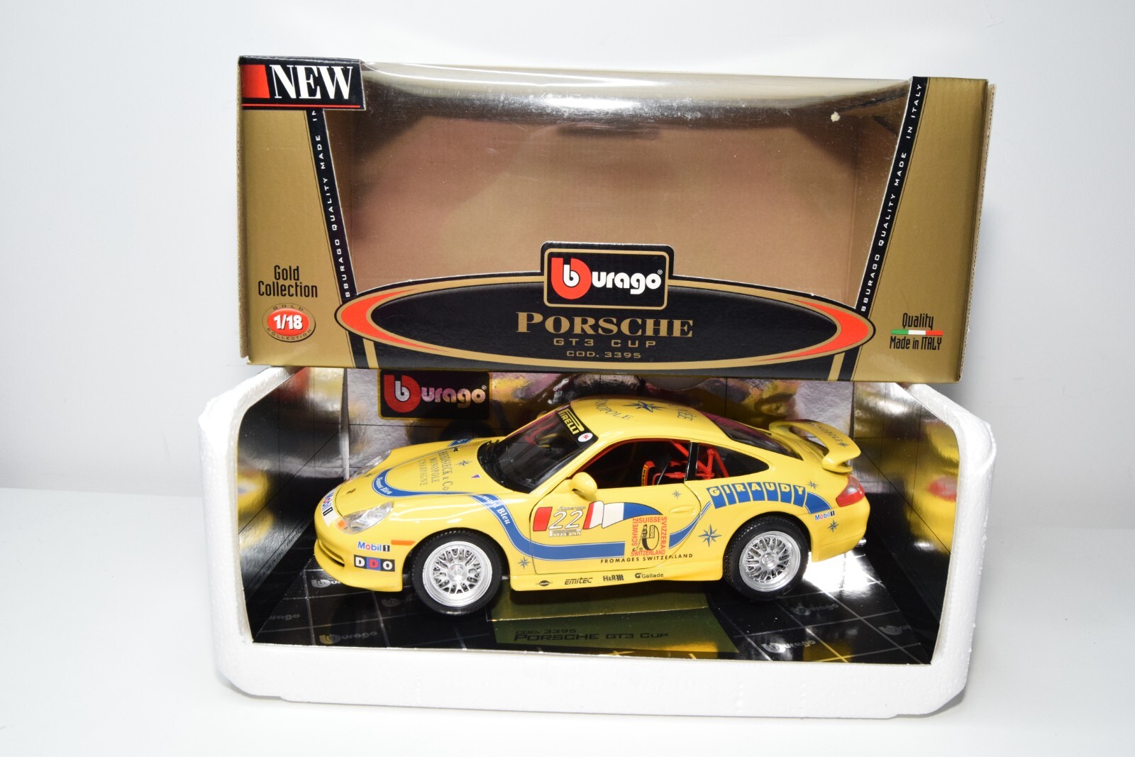 B39 1:18 BBURAGO BURAGO 3395 PORSCHE 911 GT3 CUP 1993 CUP