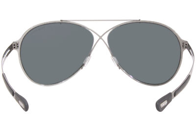 Pre-owned Tom Ford Rocco Tf828 12v Sunglasses Men's Shiny Dark Ruthenium/dark Teal 62mm In Blue