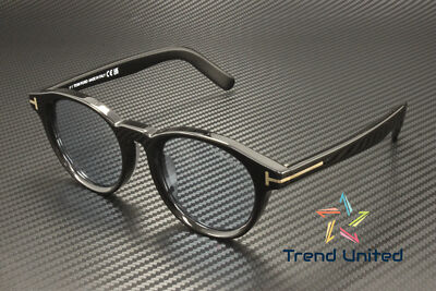 Pre-owned Tom Ford Ft1123 D 01a Acetate Shiny Black Smoke 49 Mm Men's Sunglasses In Gray