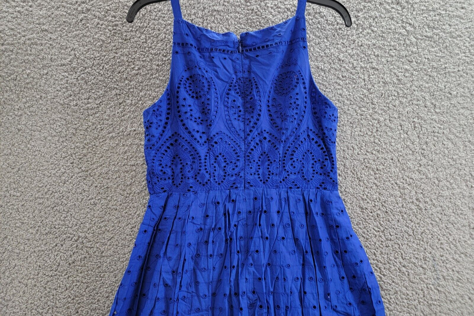 Charter Club Lace Dress Women's 4 Modern Blue Straight Neck Back Zip Closure - Picture 10 of 16