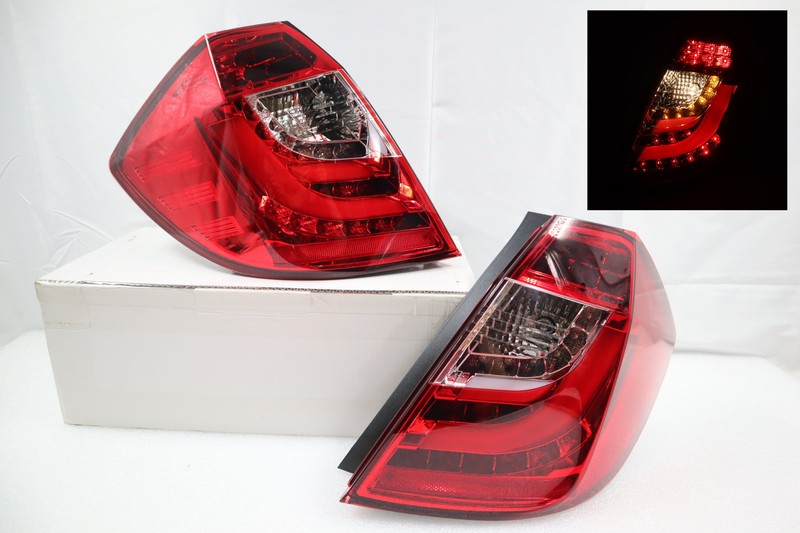 LED Tail Light Lamp Red / Clear for 2009 2010 2011~12 2013 Honda Fit Jazz