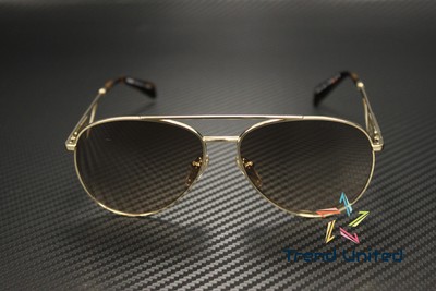 Pre-owned Prada Pr 73zs Zvn3d0 Pale Gold Brown Gradient Light Grey 61mm Women's Sunglasses In Light Brown Gradient Light Grey