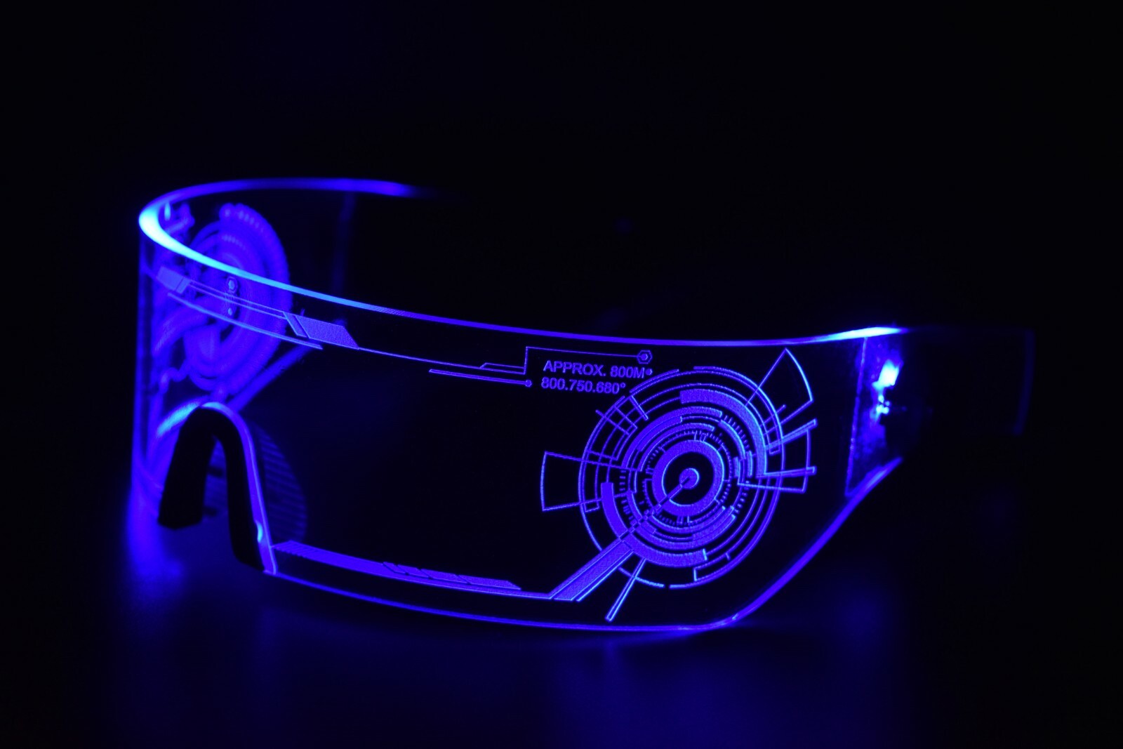 Cyberpunk led tron Visor Glasses