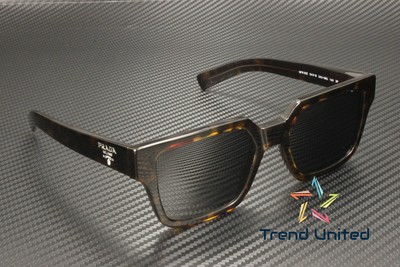 Pre-owned Prada Pr 03zs 2au08g Tortoise Black Polarized 54 Mm Men's Sunglasses In Polar Black