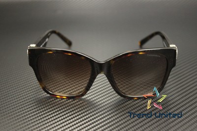Pre-owned Tiffany & Co Tiffany Tf4216 80153b Havana Brown Gradient 54 Mm Women's Sunglasses