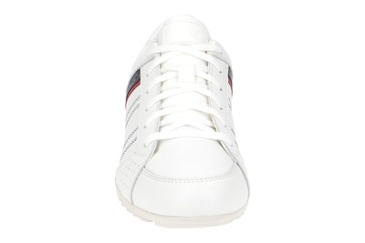 GEOX GEOX WELLS HERRENSCHUHE - SPORTLICHE HALBSCHUHE - SCHNÜRSCHUHE WEISS NEU