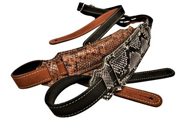 - Vintage Snakeskin Ball Glove Guitar Strap