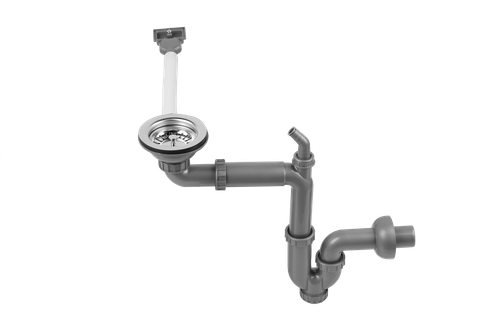 Ablaufgarnitur 3,5" Edelstahl Ablauf Ventil Waschtisch Sifon Siphon Küche Spüle