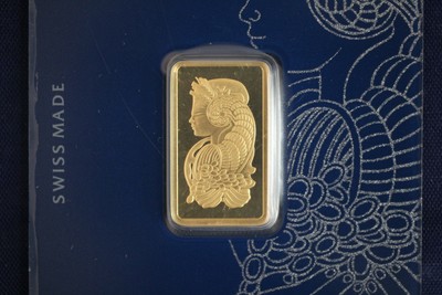 5 Gram Pamp Suisse .9999 Fine Gold Bar In Veriscan Assay - Lady Fortuna (#2)