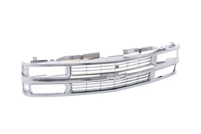 Chrome Grille w/Chromed Insert For 94-99 Chevy C/K Pickup Suburban Tahoe Blazer