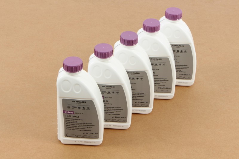 Volkswagen KÃ¼HlflÃ¼Ssigkeit 5x 1 Liter G12evo Coolant Ready Mix G 12e050a2