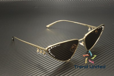 Pre-owned Jimmy Choo Jc4001b 300673 Pale Gold Dark Brown 63 Mm Women's Sunglasses