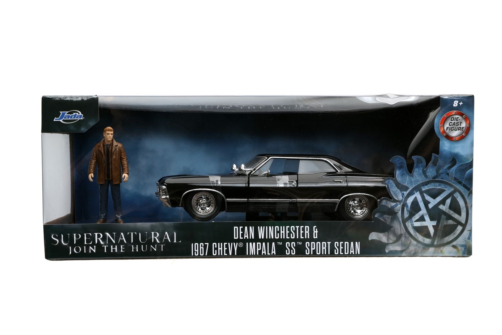 JADA 1/24 NEW 1967 CHEVROLET IMPALA & DEAN WINCHESTER FIGURE