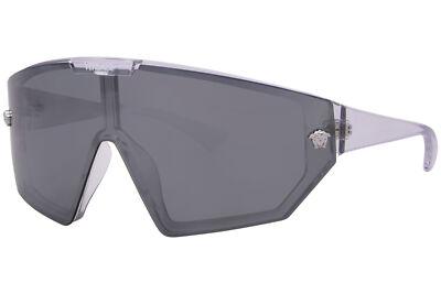 Pre-owned Versace Ve4461 148/6v Sunglasses Crystal/grey 47mm W/extra Interchangeable Lens In Blue