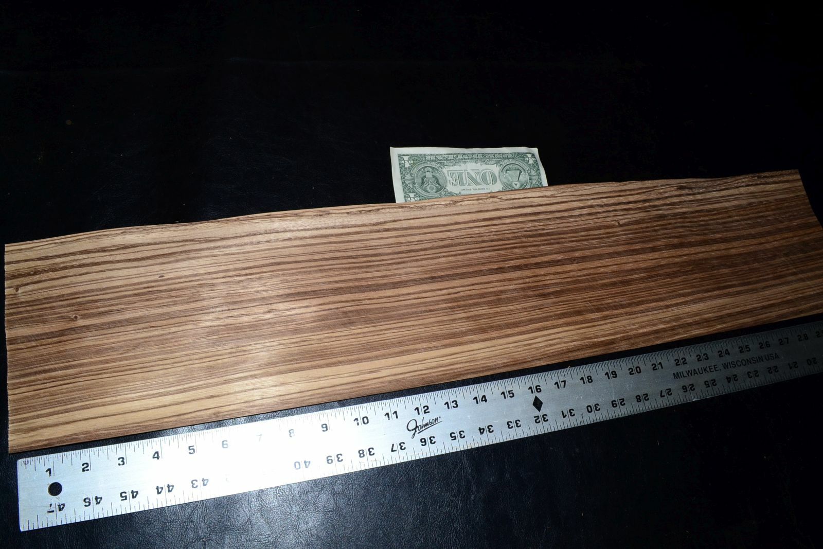 Zebrano Wood Veneer Sheets 6 x 31 inches 1/42nd thick                 MAR8636-25