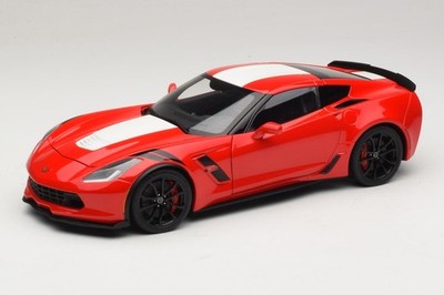 Chevrolet Corvette C7 Grand Sport Red with White Stripes AUTOart 1:18 | 71274
