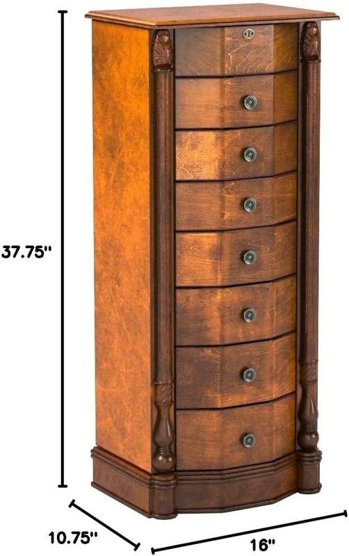 Hives and Honey Traditional Jewelry Armoire with Mirror 38 A