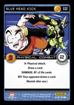 DBZ Dragon Ball Z TCG Panini Awakening S32 Blue Head Kick | eBay