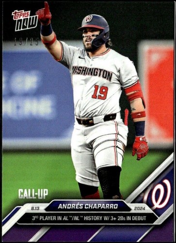 2025 Topps Chrome Andres Chaparro Orange Geometric Refractor /25 
